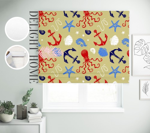 

Римская штора с фотопечатью 15-083 система Prestige I&H Блекаут Нова 90*170 см