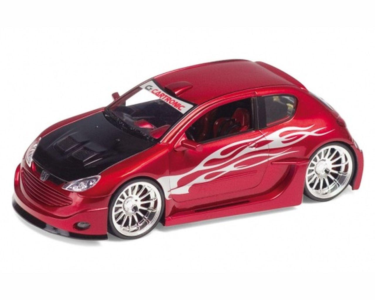 

Машинка инерционная металл 1:24 PEUGEOT 206 TUNING 22486W WELLY вишневый