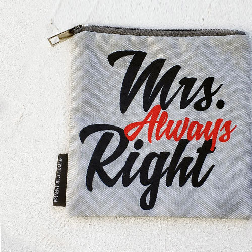 

Косметичка квадратная Basic Presentville Mrs. Always Right 16x16 см