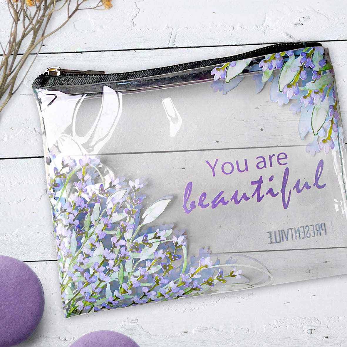 

Косметичка пластиковая прозрачная Visible You are beautiful 18,5х15 см