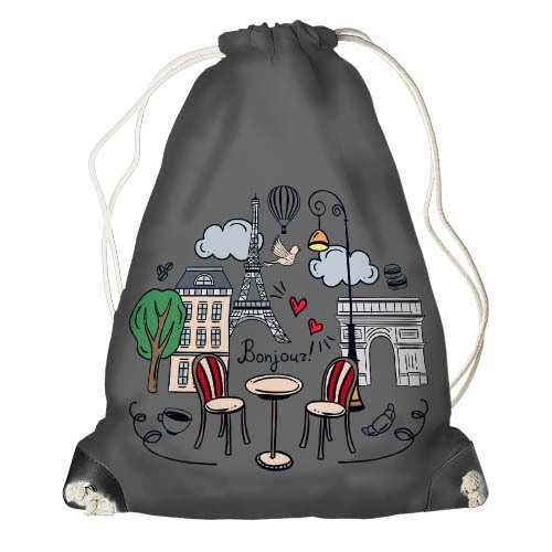 

Рюкзак-мешок Presentville Парижское кафе 33x45 см