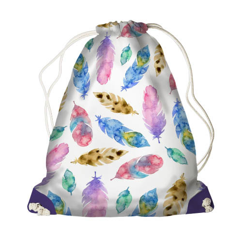

Рюкзак-мешок MINI Presentville Разноцветные перья 26x36 см