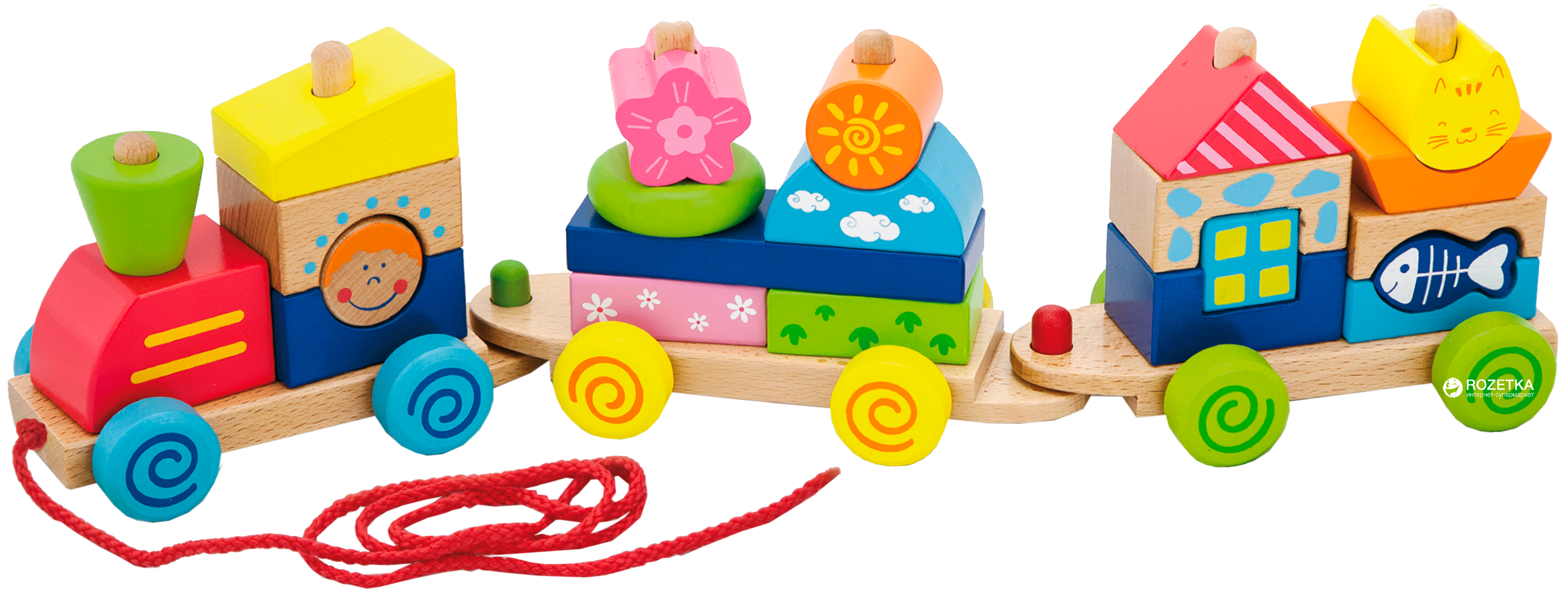 

Игрушка-каталка Viga Toys "Паровозик"