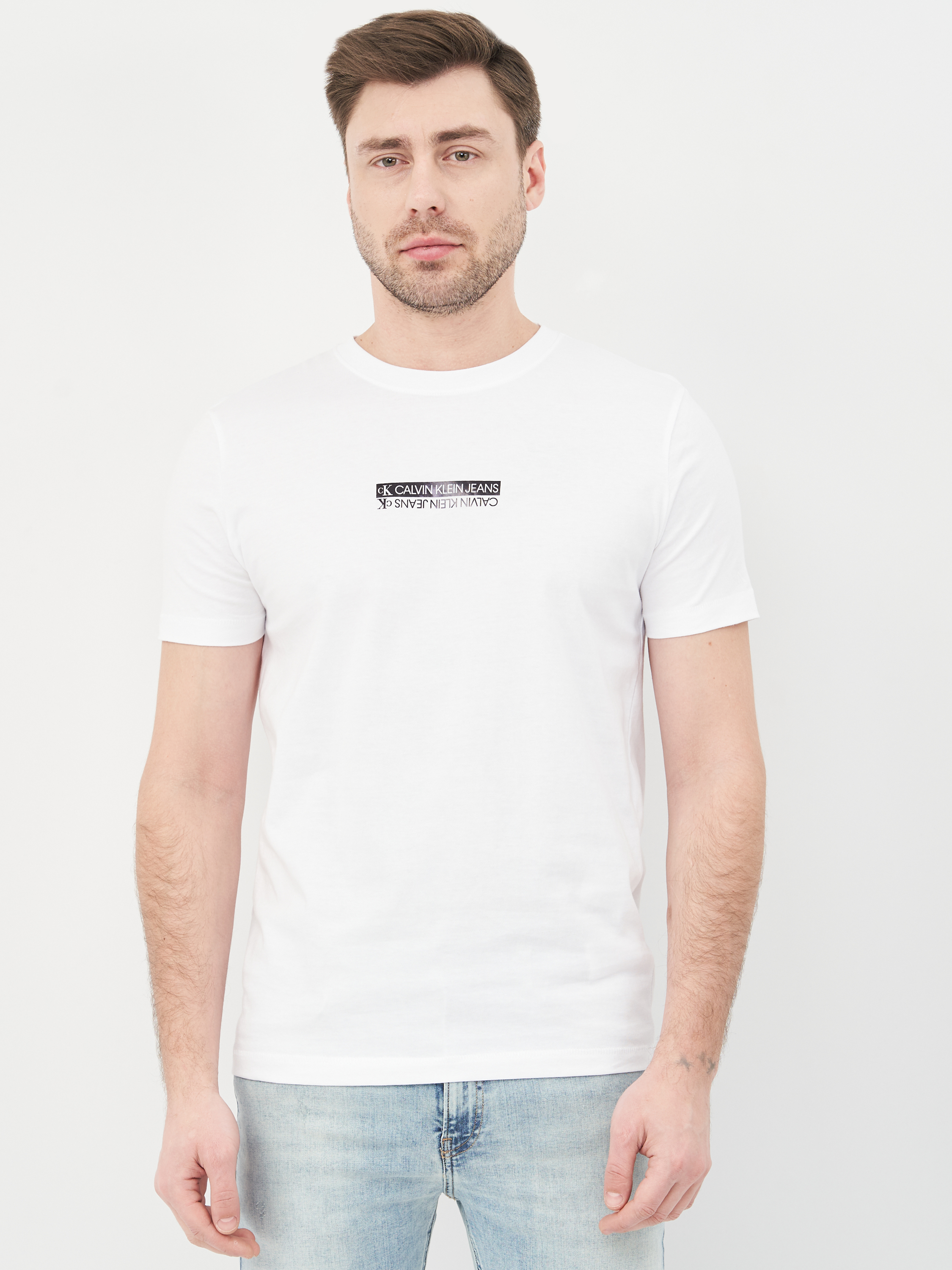 

Футболка Calvin Klein Jeans Mirror Logo Slim Fit Tee J30J317063-YAF  Ck White, Футболка Calvin Klein Jeans Mirror Logo Slim Fit Tee J30J317063-YAF M Ck White