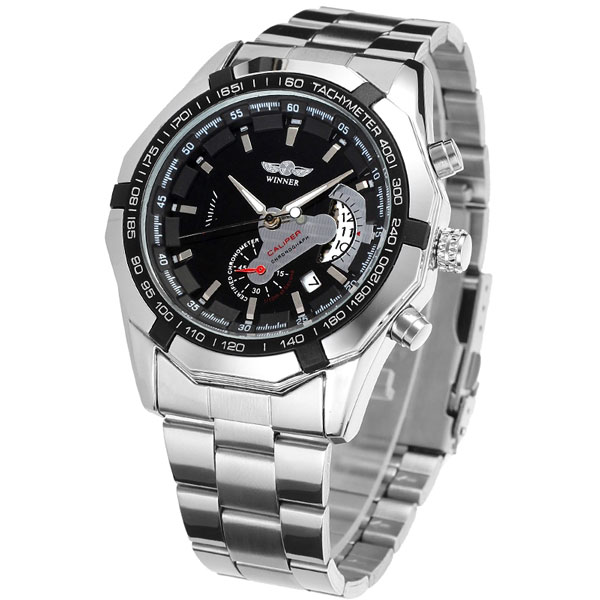 

Чоловічий класичний механічний годинник Winner Titanium Silver 1 038
