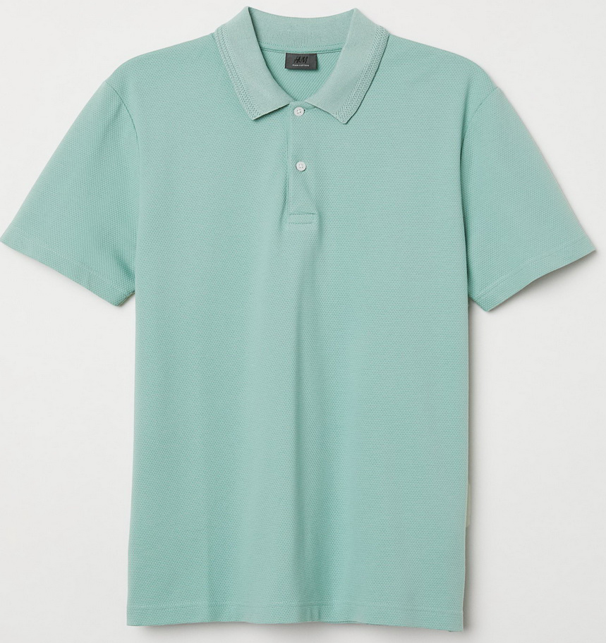 

Поло H&M 0491532-8 S Зеленое