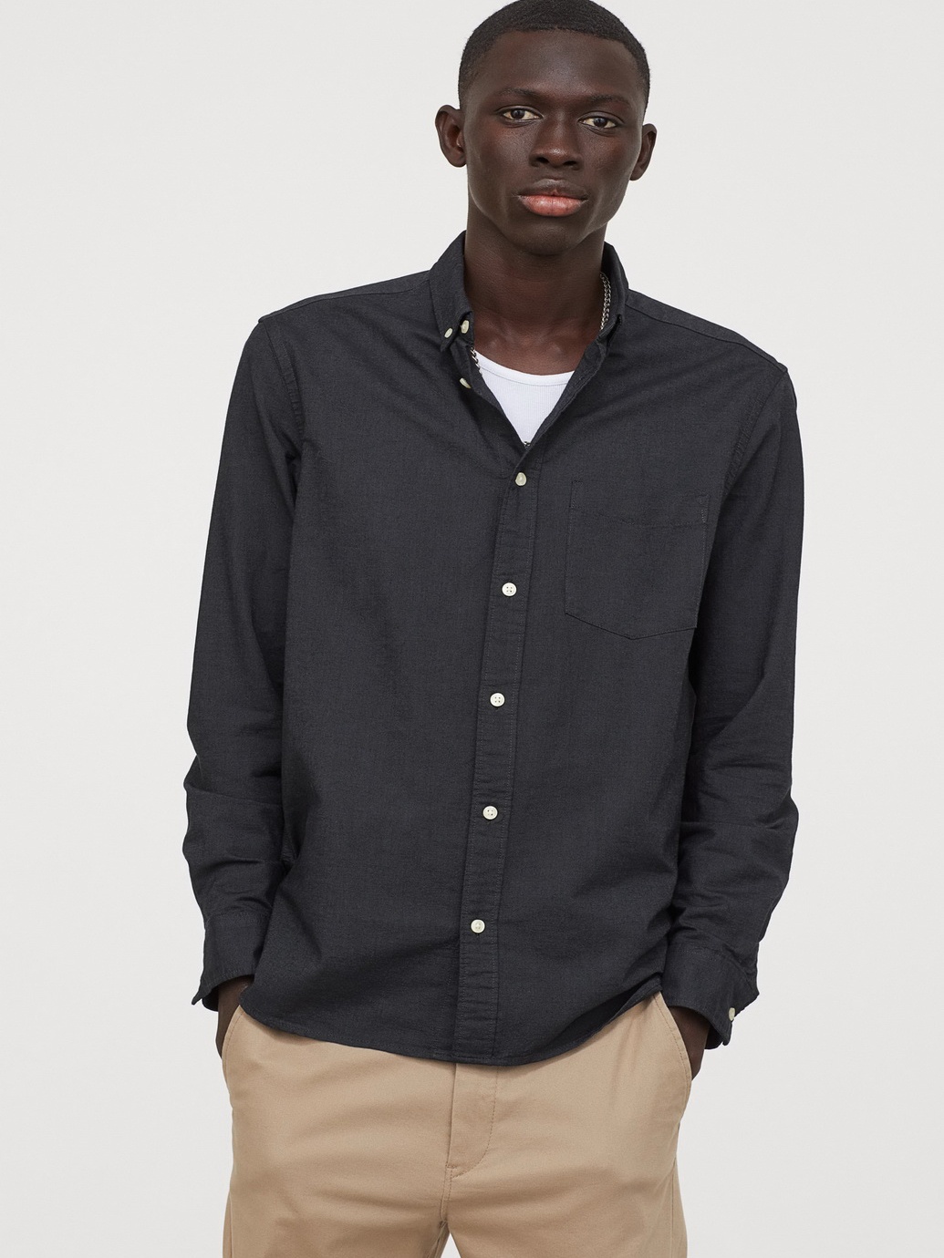 

Рубашка H&M 0795836-010 M Серая