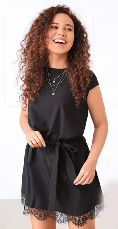 

Платье с кружевом GF0970 р40/ черное, Платье с кружевом GF0970 р40/42 черное