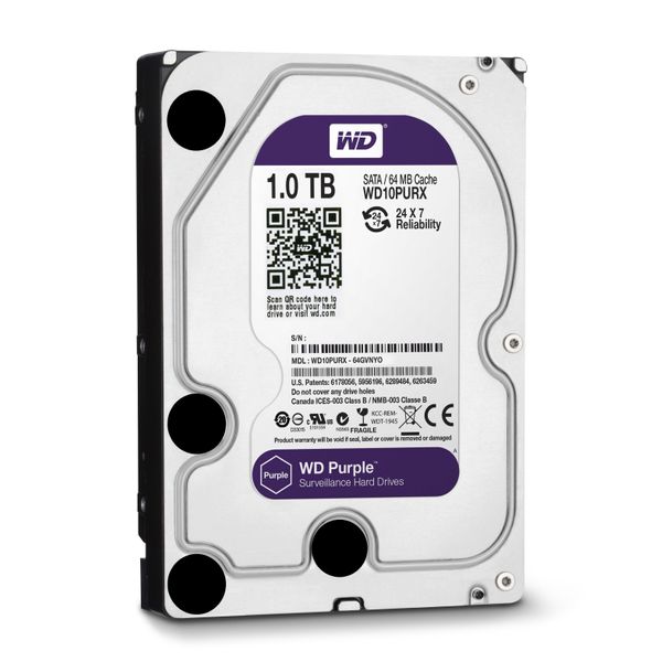 

Жесткий диск 1 ТБ Western Digital WD10PURX (1000 ГБ)