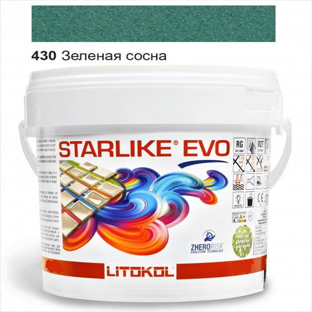 

Затирка эпоксидная Litokol Starlike® EVO 430 ЗЕЛЕНАЯ СОСНА 5,0 кг