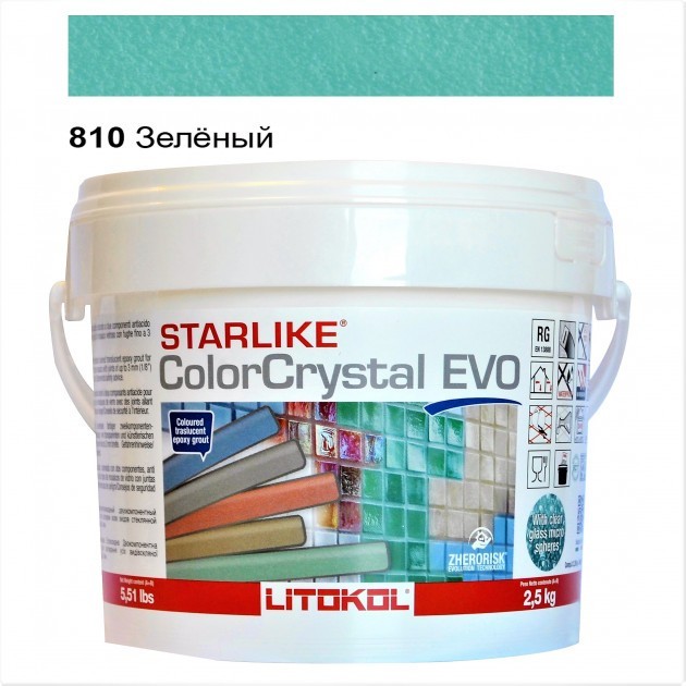 

Затирка эпоксиднаяLitokol Starlike® Кристалл EVO 810 ЗЕЛЕНЫЙ 2,5 кг
