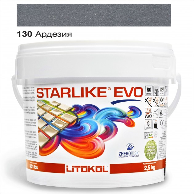 

Затирка эпоксидная Litokol Starlike® EVO 130 АРДЕЗИЯ 2,5 кг