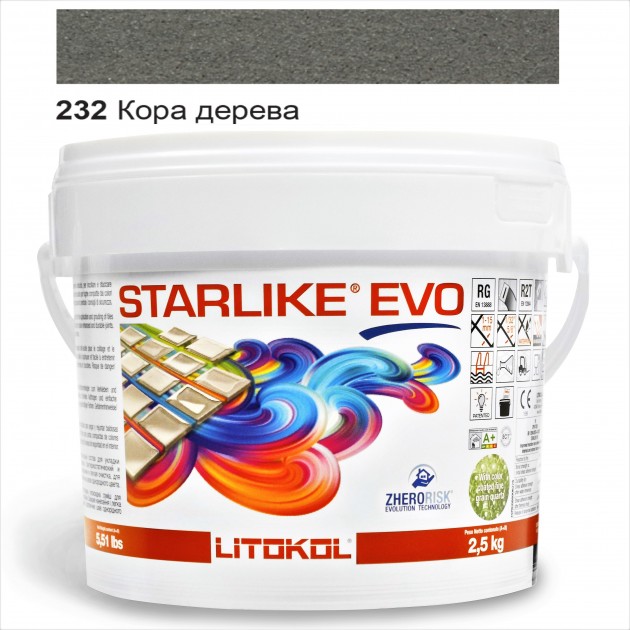 

Затирка эпоксидная Litokol Starlike® EVO 232 КОРА ДЕРЕВА 2,5 кг