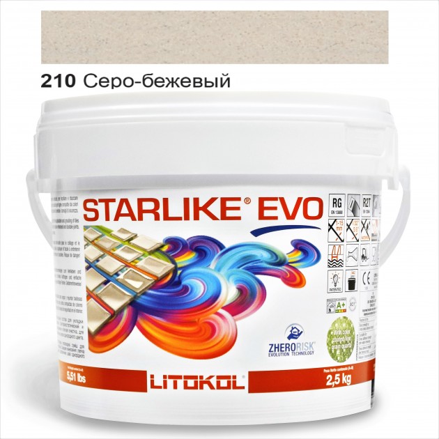 

Затирка эпоксидная Litokol Starlike® EVO 210 СЕРО-БЕЖЕВЫЙ 2,5 кг