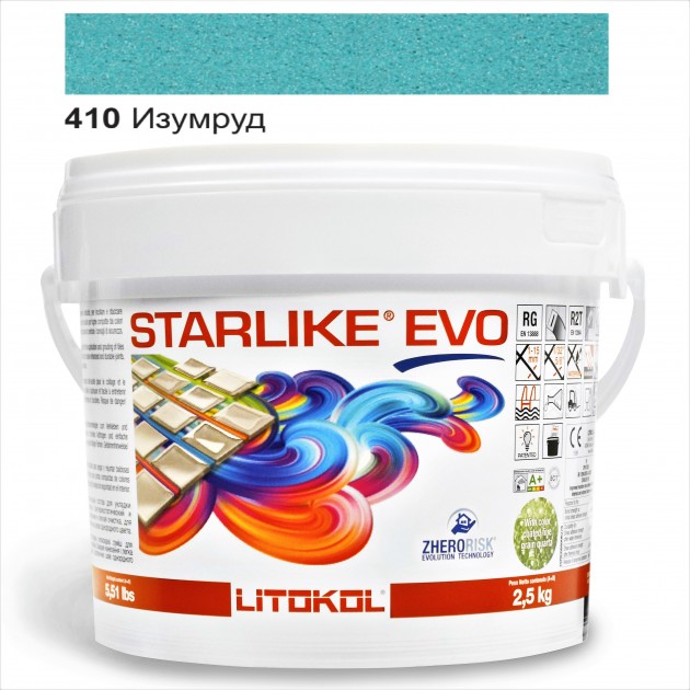 

Затирка эпоксидная Litokol Starlike® EVO 410 ИЗУМРУД 2,5 кг