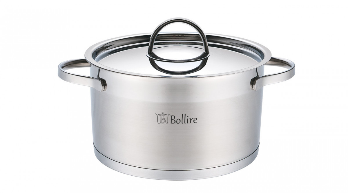 

Кастрюля Bollire с крышкой 5,5л 24 см BR-2304 174864