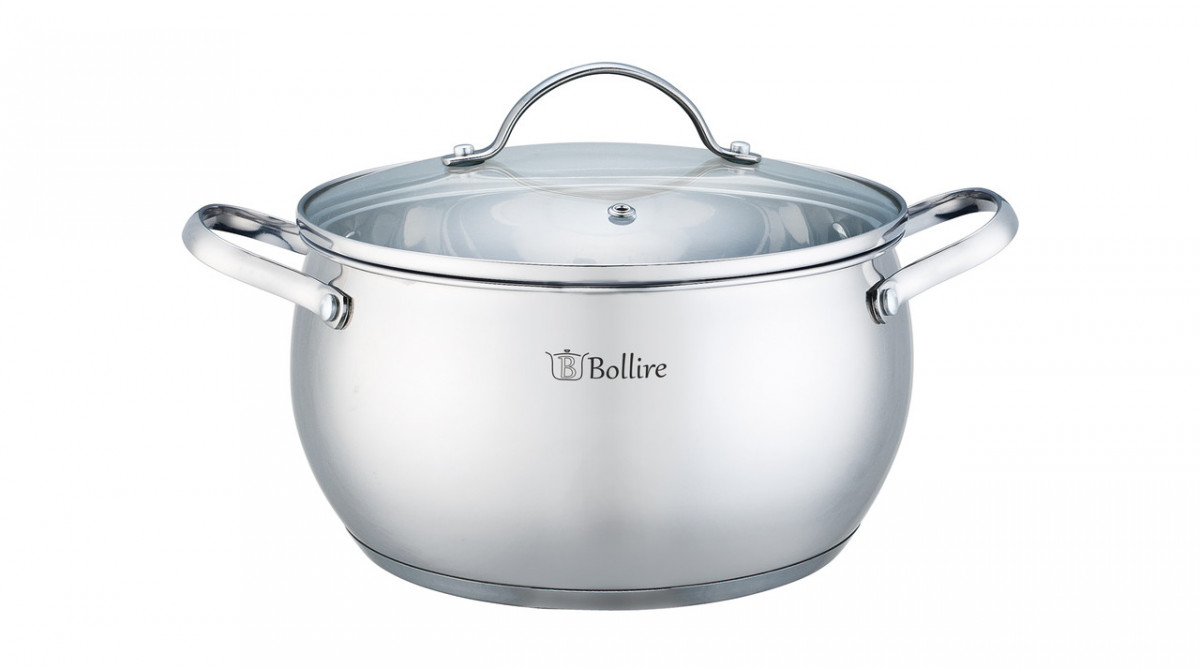 

Кастрюля Bollire с крышкой 2,3л 18 см BR-2202 174834