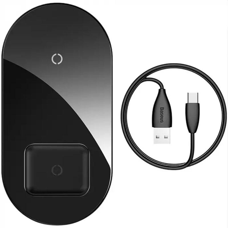 

БЗУ Baseus Simple 2 in 1 (Phone + Pods) QC 3.0 2A 7.5W (WXJK-01) Black