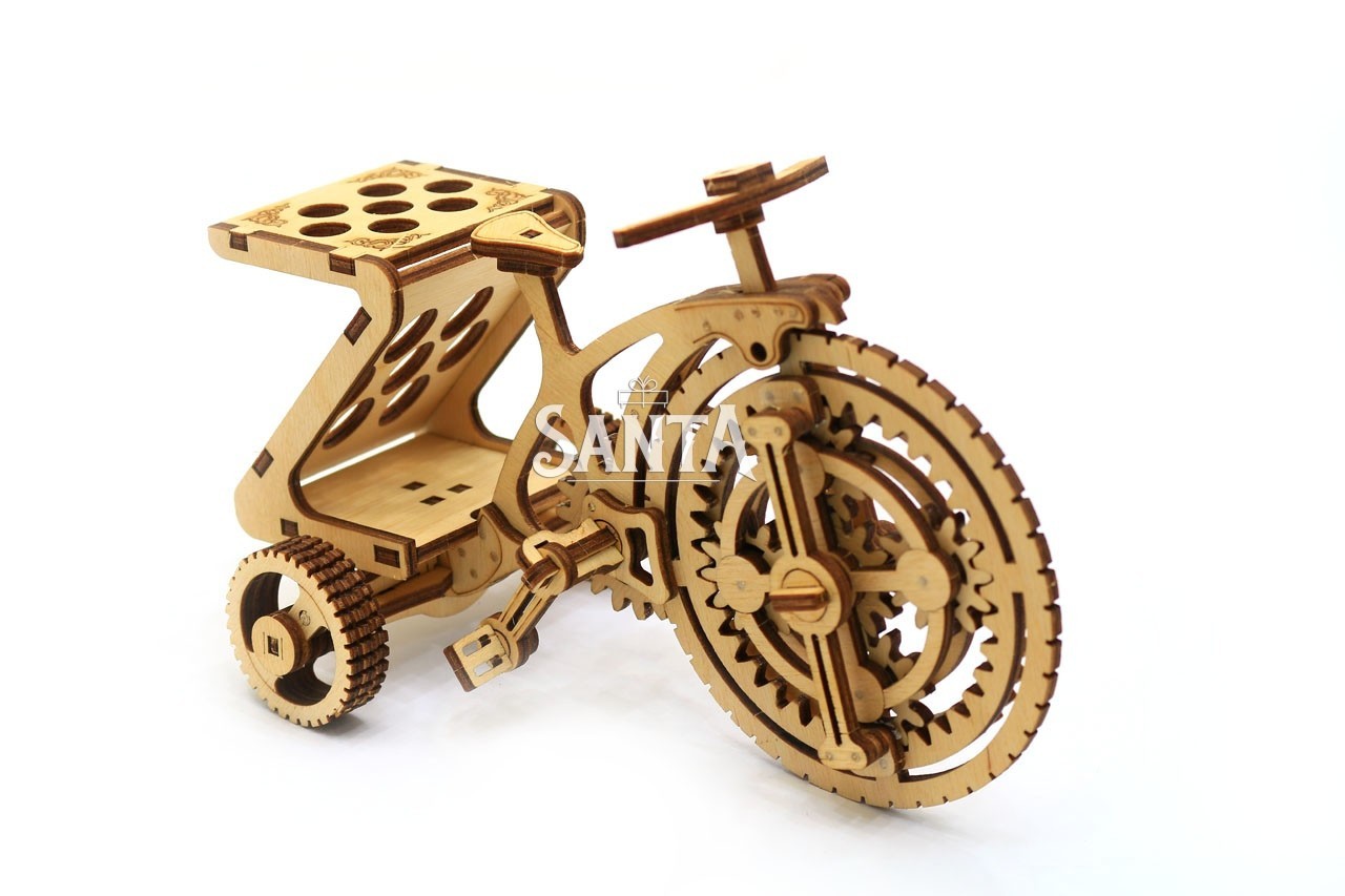 

Деревянный механический конструктор Wood Trick Велосипед.Техника сборки - 3d пазл