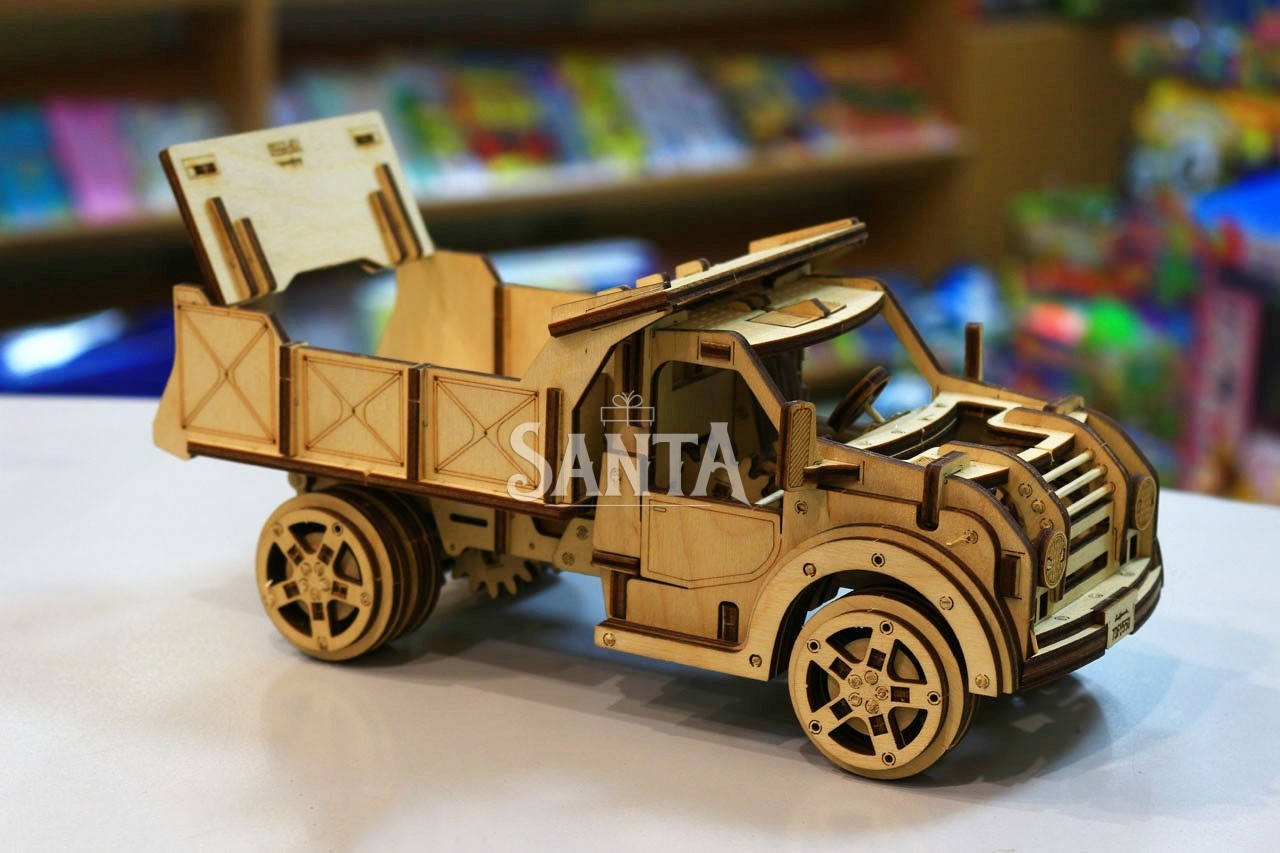 

Деревянный механический конструктор Wood Trick Грузовик. Техника сборки 3d пазл