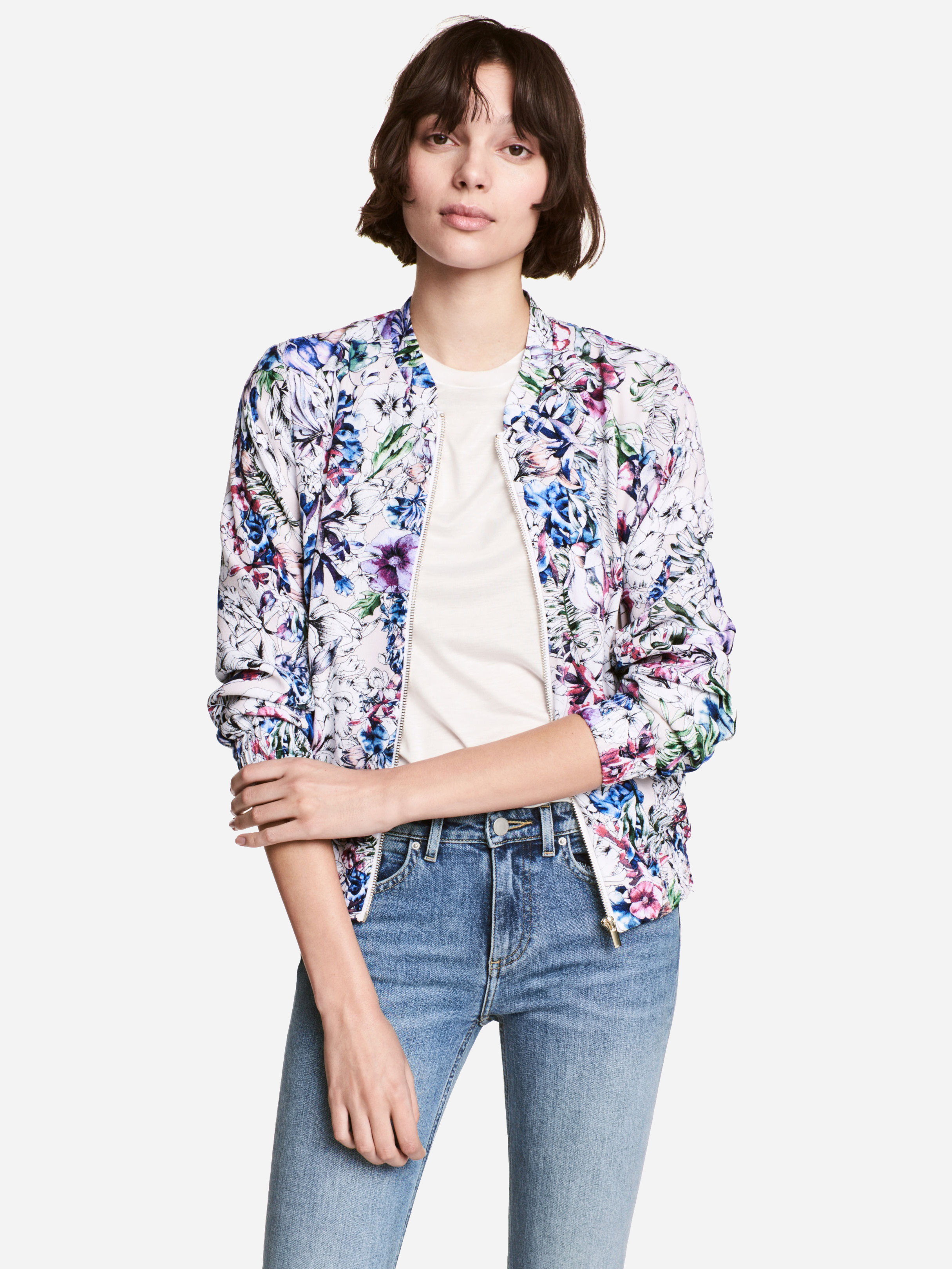 

Бомбер H&M 4854025-ABDM 34 Бежевый