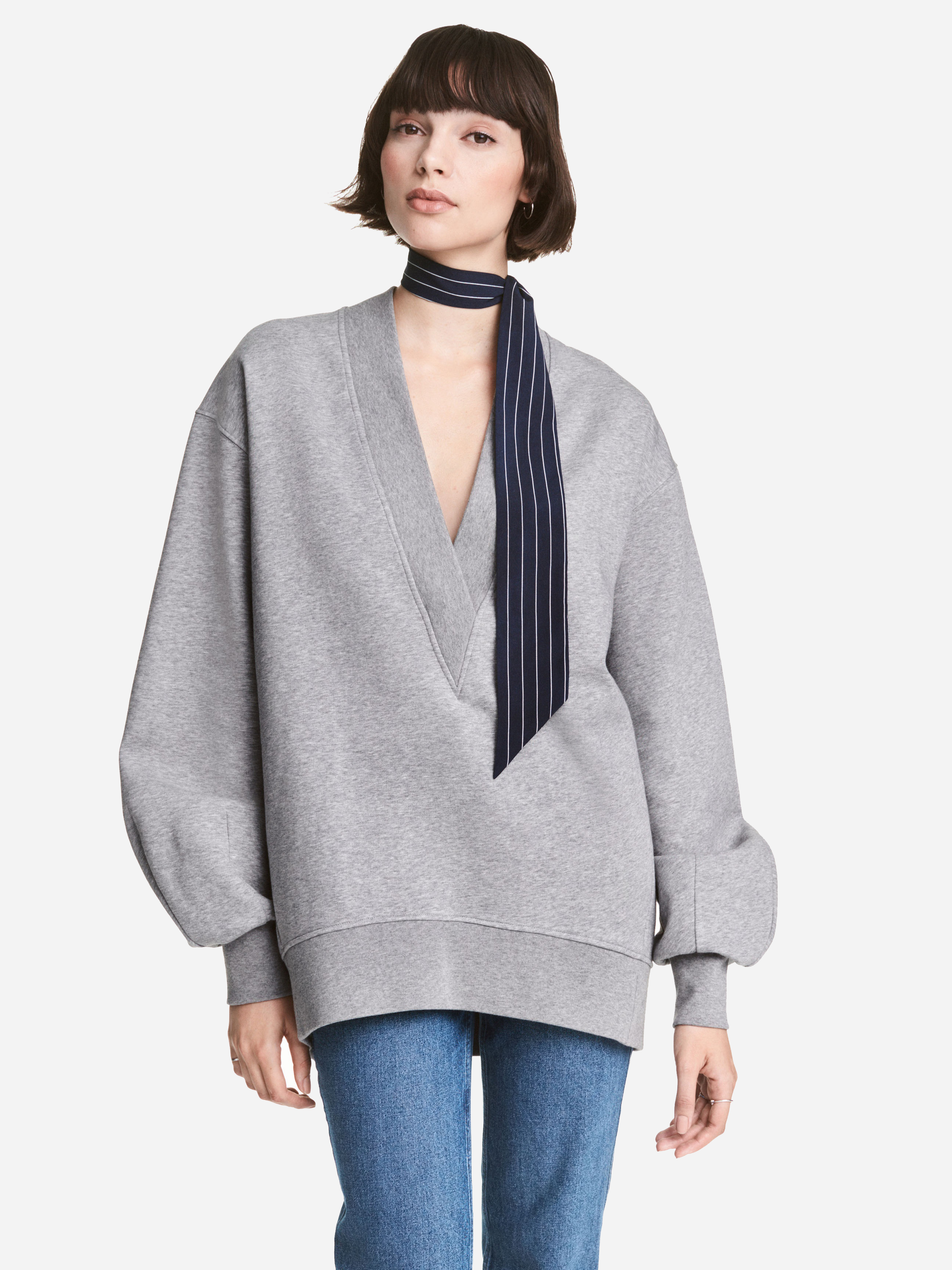 Свитшот H&M 4589065-ABKU 44 Серый