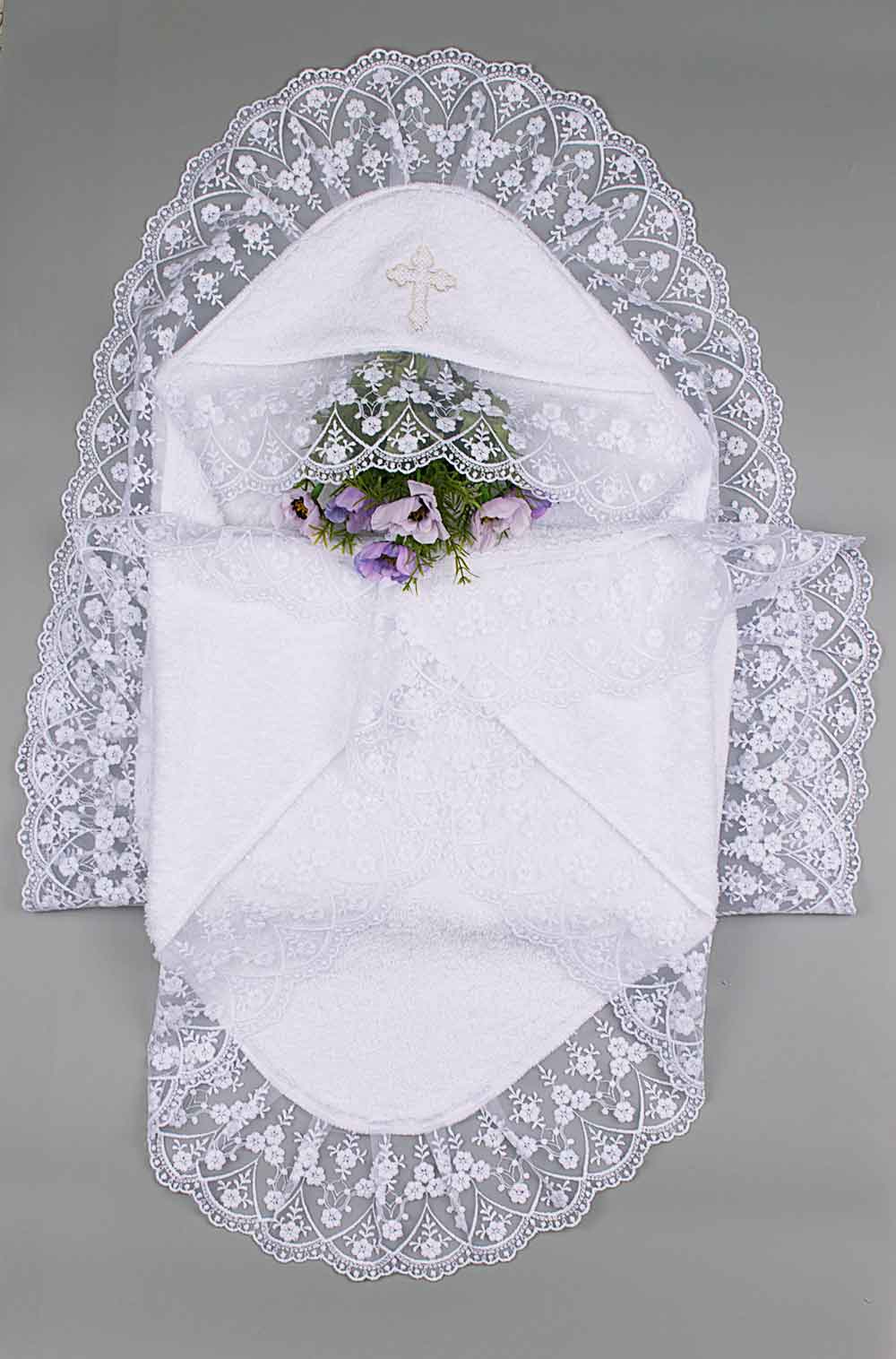 

Крыжма для крещения махровая Карина 100х100 см Белый