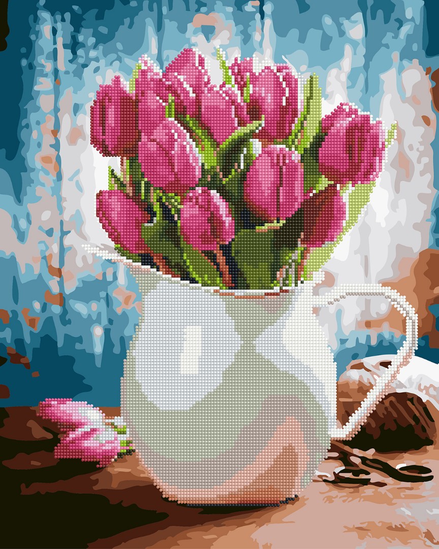 

Алмазные картины-раскраски "Тюльпаны для любимой" Brushme 40х50 см 000149657