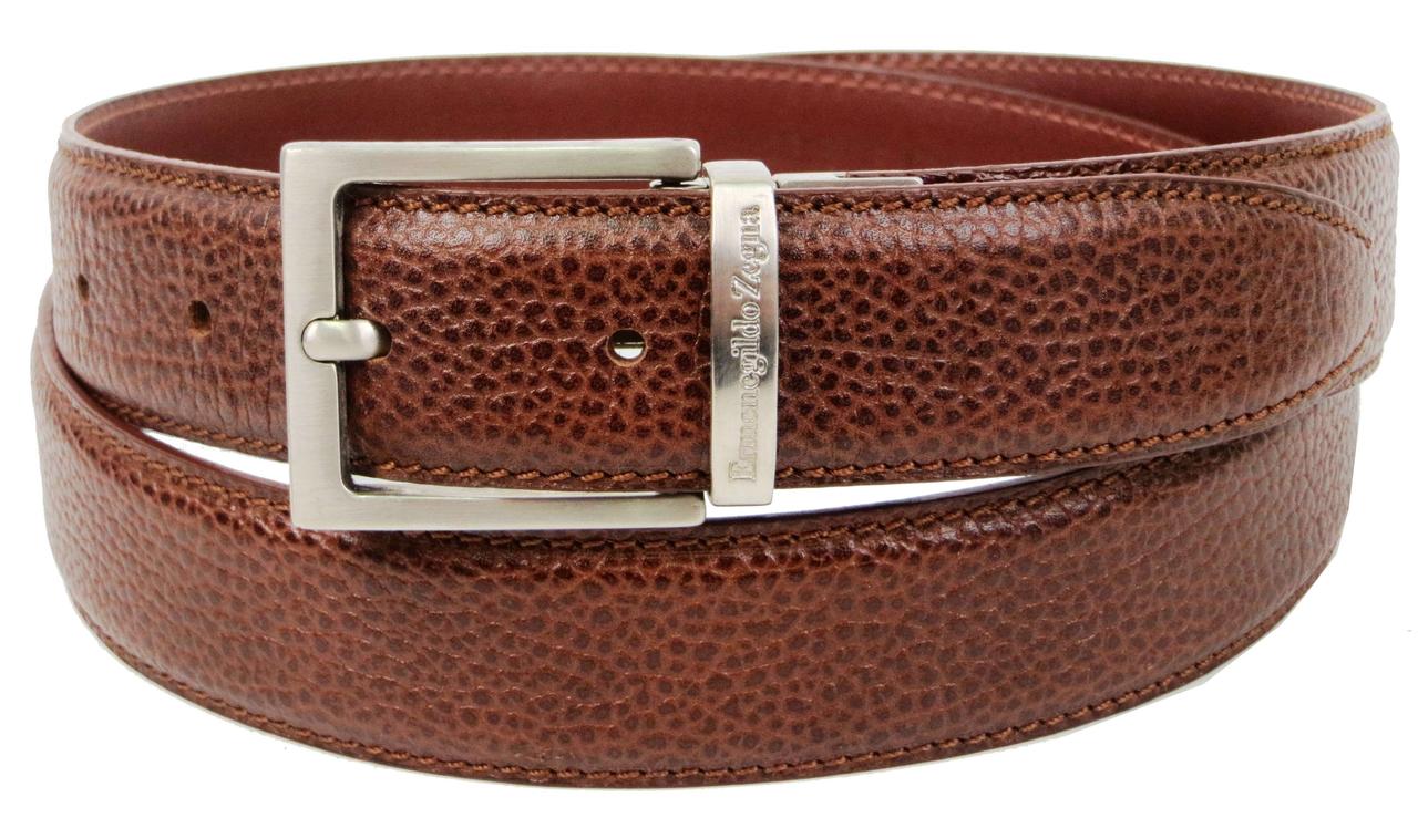 

Женский кожаный ремень Ermenegildo Zegna, Италия, SFA796 коричневый