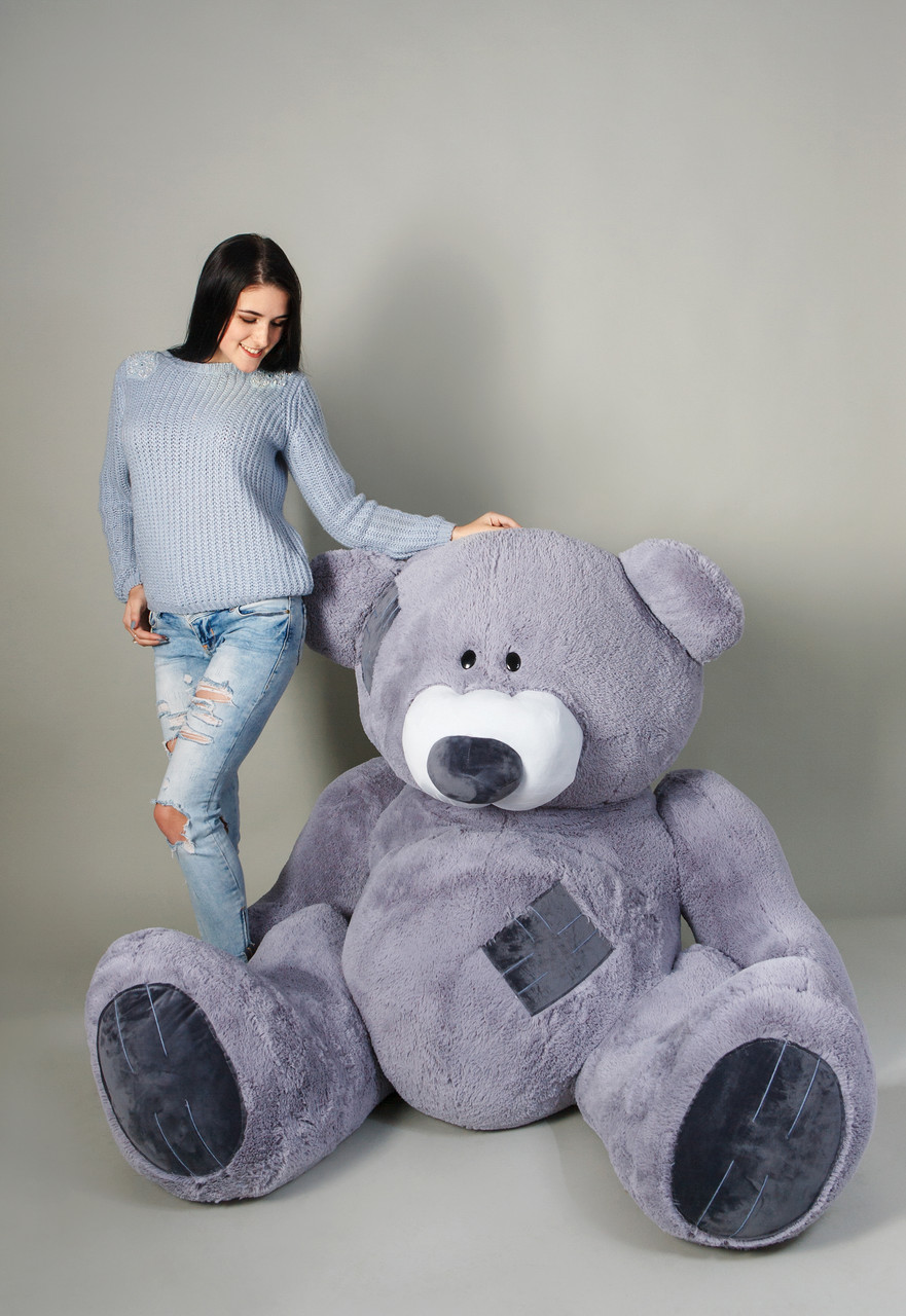 

Плюшевый мишка Teddy Boom Гриша 250 см Серый