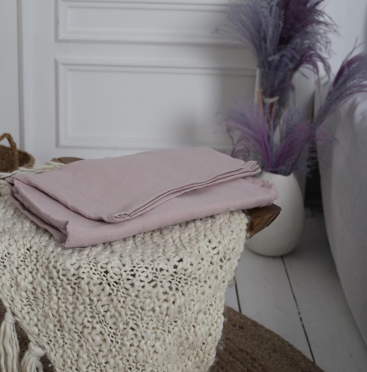 

Крафтове простирадло Luxury Linen двоспальне 200см * 220см Dusty Rose