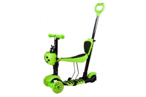 

Самокат детский Best scooter 4-х колёсный 5 в 1 зеленый (Божья коровка) колеса PU со светом