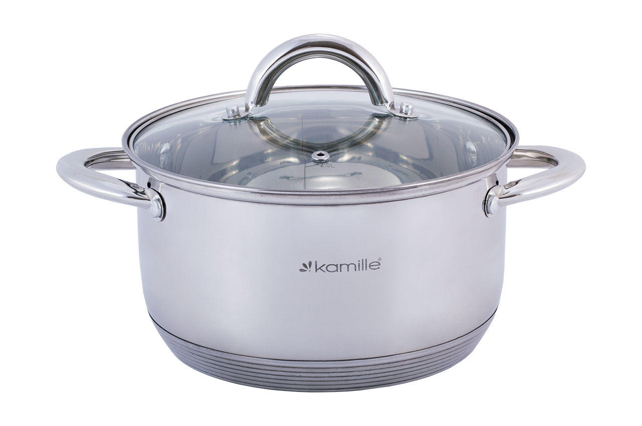 

Кастрюля нержавеющая Kamille - 200 мм x 3,4 л (5773) TRG-54682