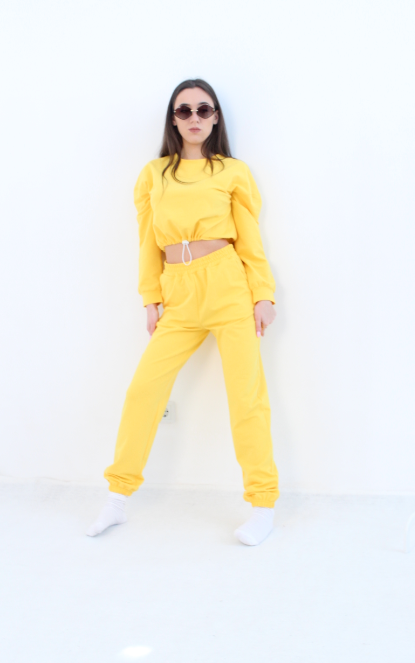 

Женский спортивный костюм Fashion Woman KI0137 р46/48 желтый