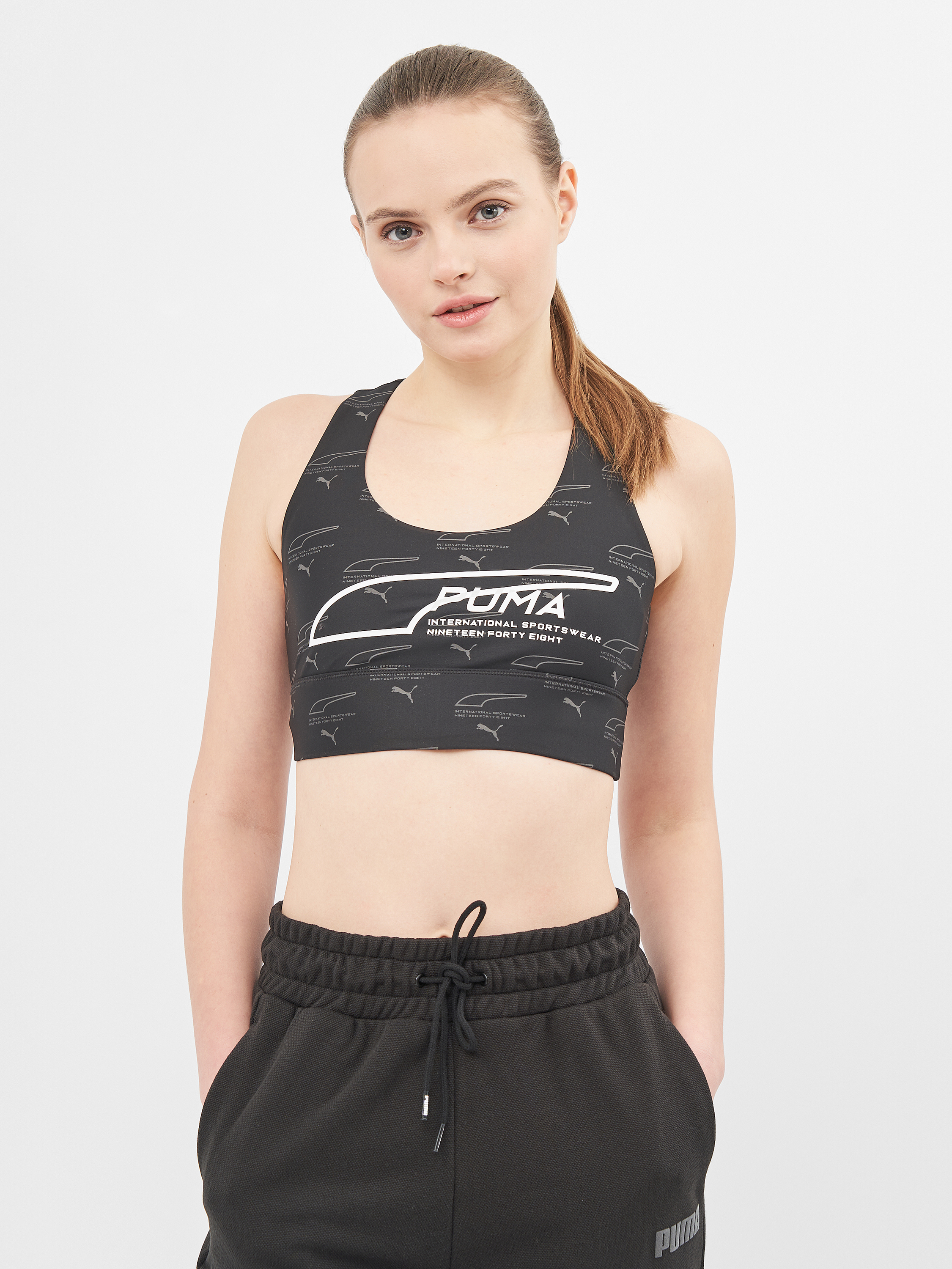 

Спортивный топ Puma Evide Aop Crop Top 59670451 XS Black-AOP
