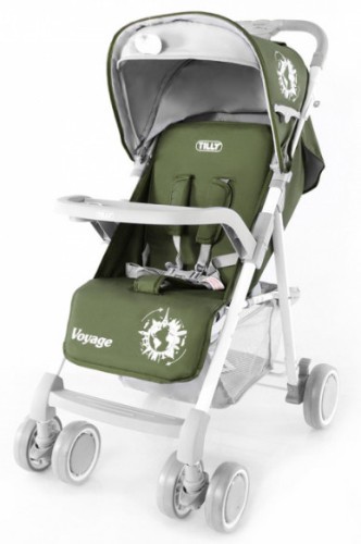 

Детская прогулочная коляска TILLY Voyage T-161 GREEN-2 зеленая Baby Tilly