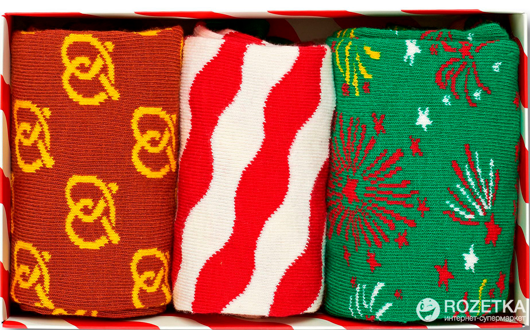 

Носки Happy Socks Holiday Socks Gift Box XMAS08-4001 36-40 3 пары Разноцветные