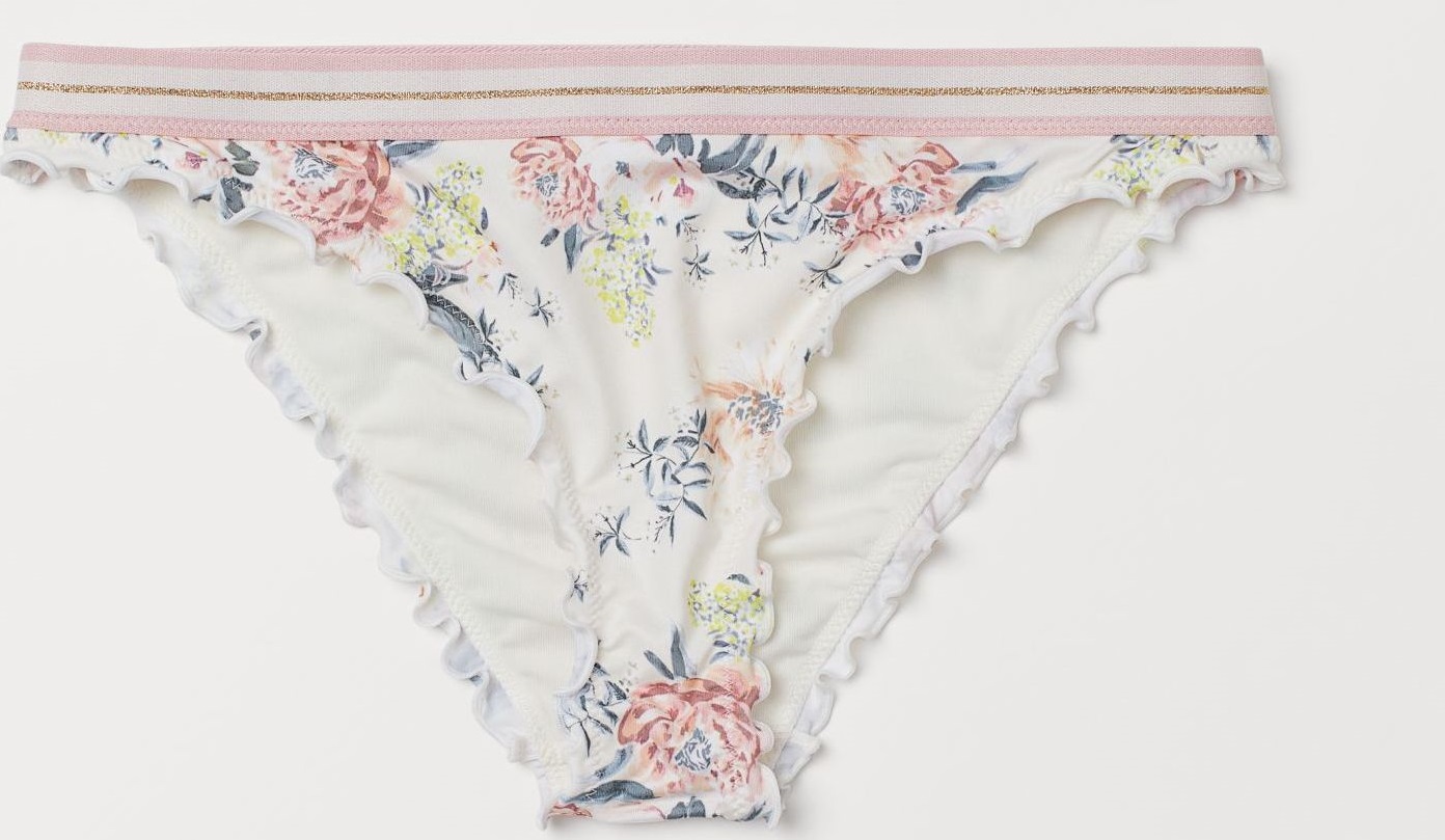 

Нижняя часть купальника H&M 6000440dm 36 Кремовая в цветы