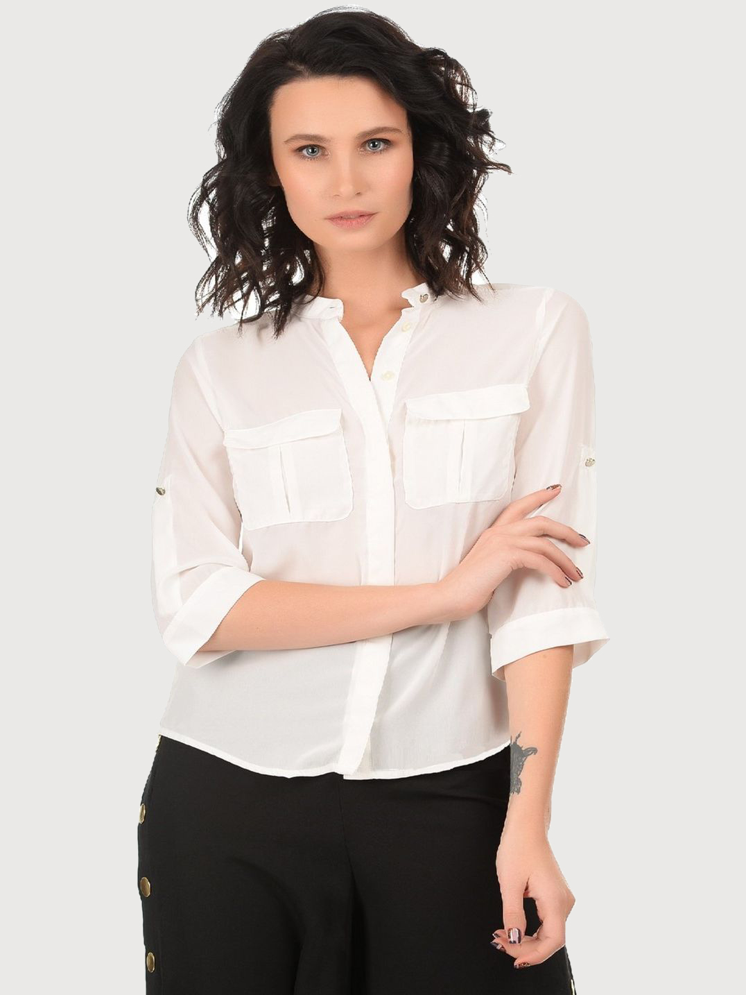 

Рубашка H&M 0166510-1  Белая, Рубашка H&M 0166510-1 36 Белая