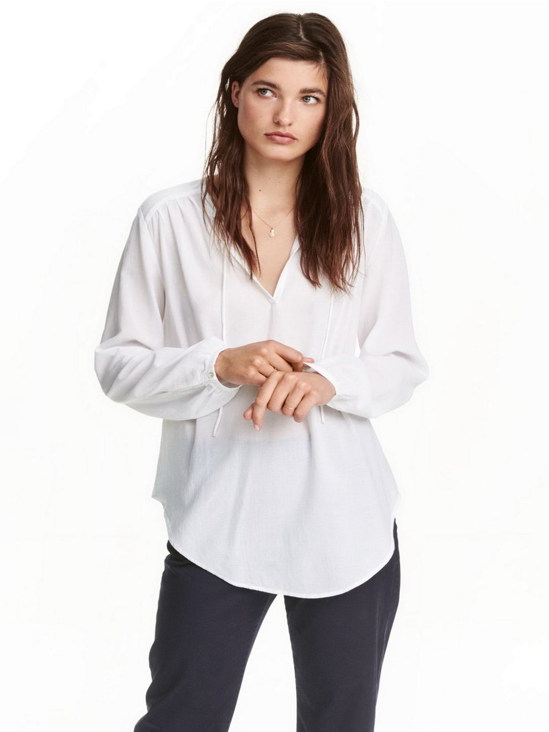 

Блузка H&M 0403607-4 42 Белая