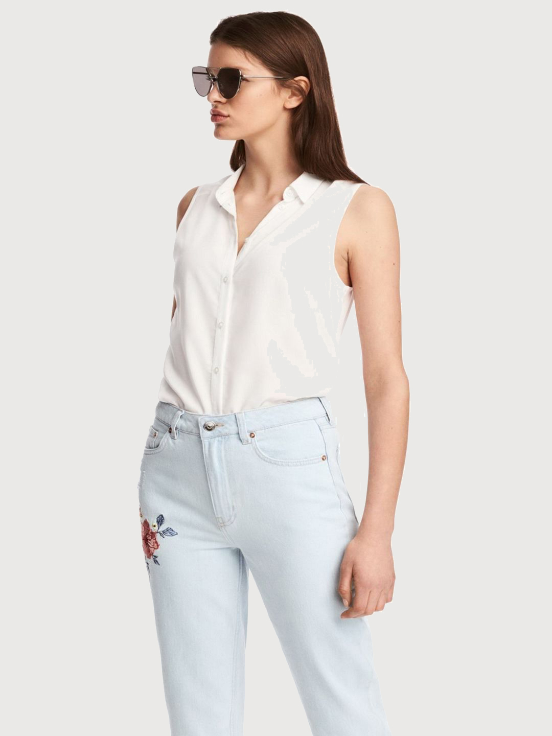 

Блузка H&M 0463290-5  Белая, Блузка H&M 0463290-5 42 Белая
