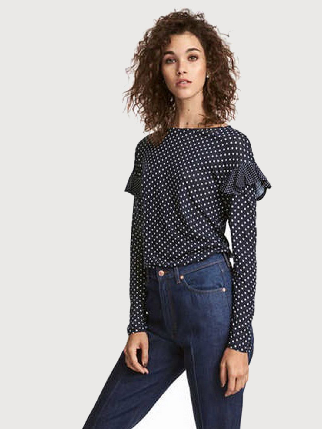 

Лонгслив H&M 0597059-6  Синий, Лонгслив H&M 0597059-6 S Синий