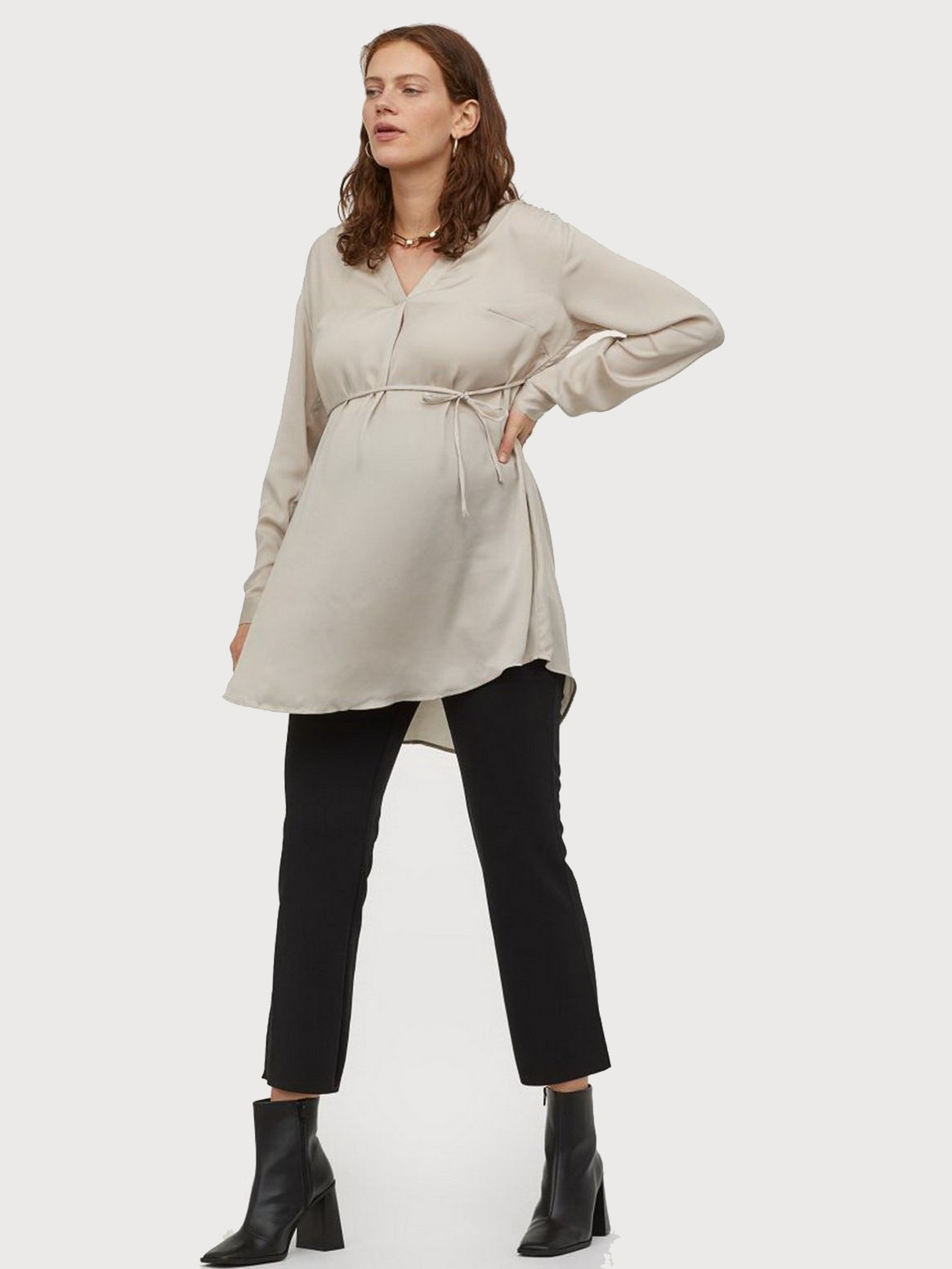 

Блузка для беременных H&M 0830865-1 M Бежевая