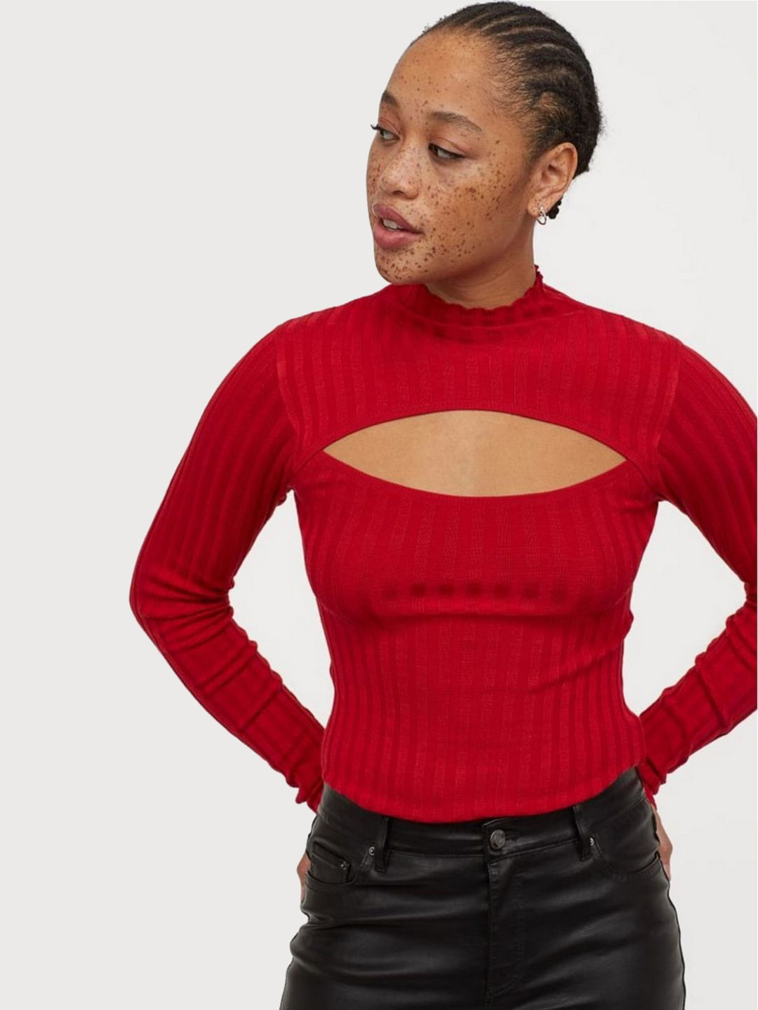 

Водолазка H& 0765564-0  Красная, Водолазка H&M 0765564-0 M Красная