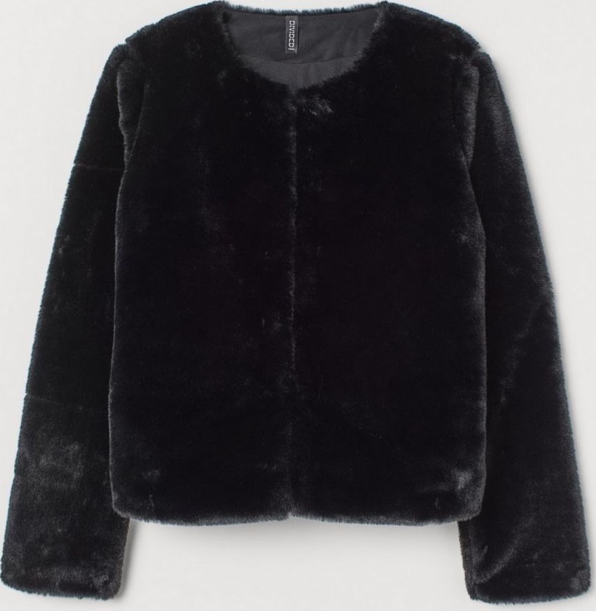 

Полушубок H&M 0741054-0 L Черный