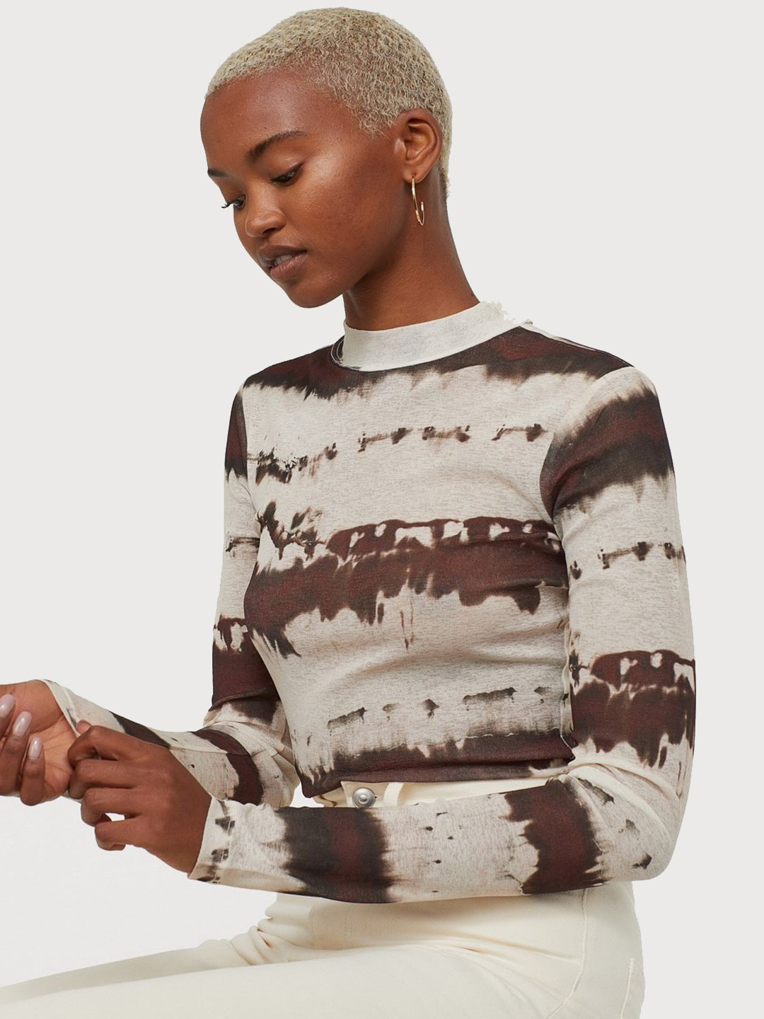 

Лонгслив H&M 0793848-0 L Бежевый