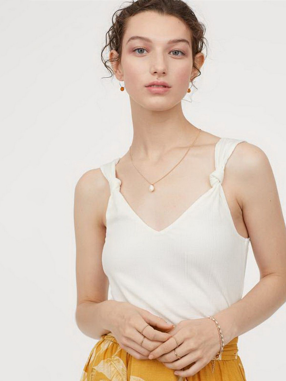 

Топ H&M 0708472-9 S Белый