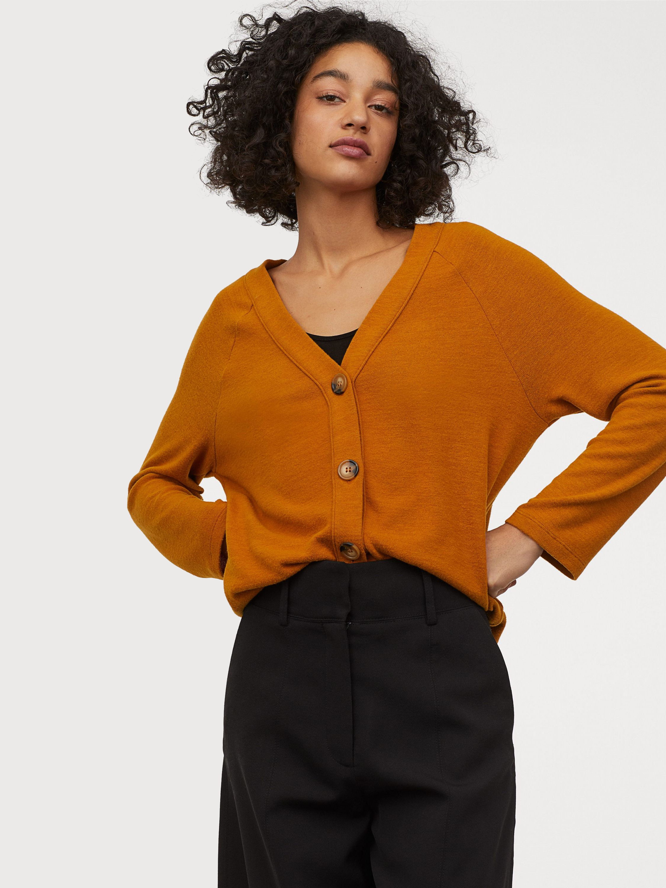 

Кардиган H&M 0812351-0 M Горчичный