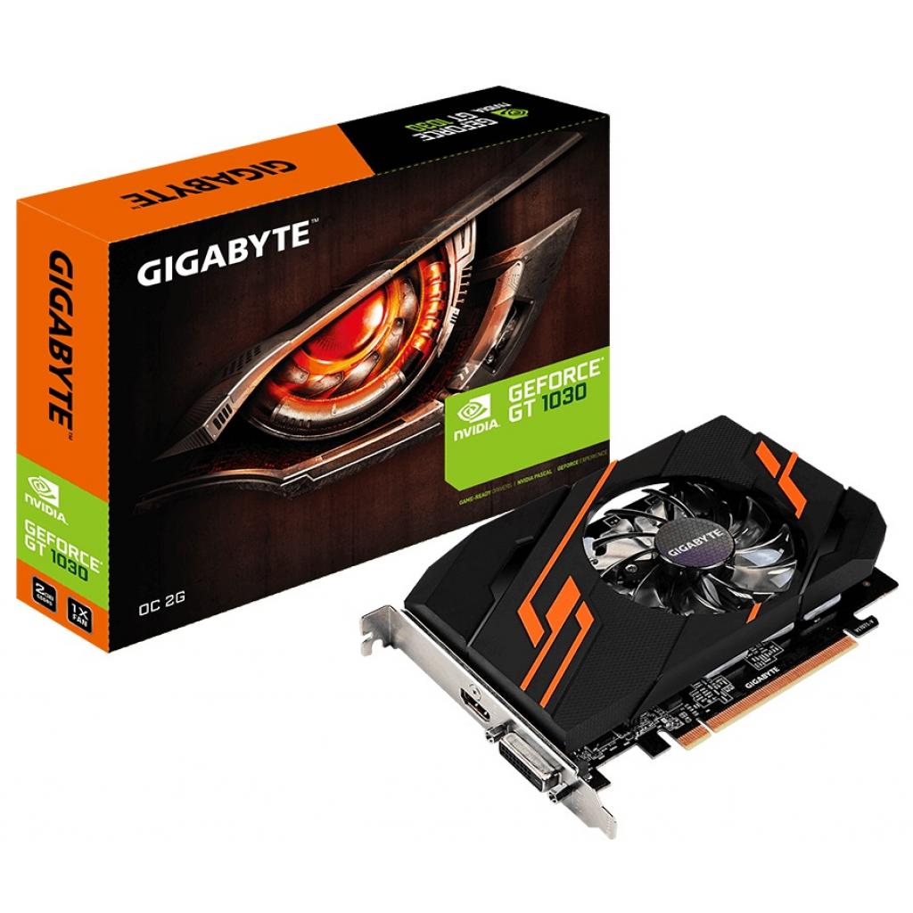 

Видеокарта GeForce GT1030, Gigabyte, OC, 2Gb DDR5, 64-bit, DVI/HDMI, 1544/6008MHz (GV-N1030OC-2GI)