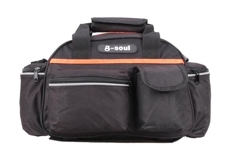 

Велосумка B-Soul BC-BG163 на багажник черно-оранжевый (BIB-050)